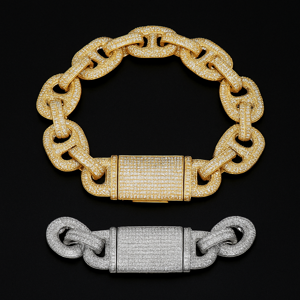 Pig Nose Iced Out Cuban Link Bracelet