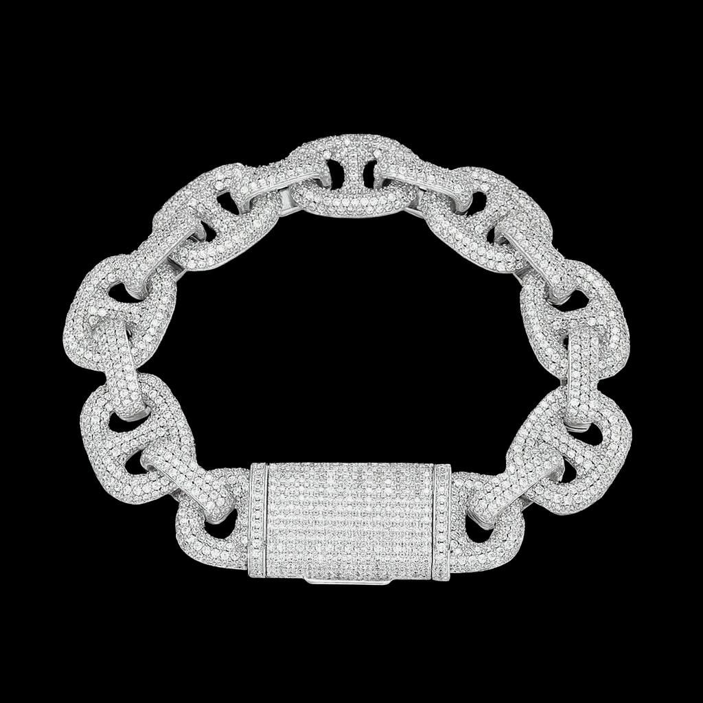 Pig Nose Iced Out Cuban Link Bracelet
