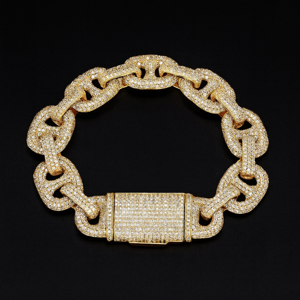 Pig Nose Iced Out Cuban Link Bracelet