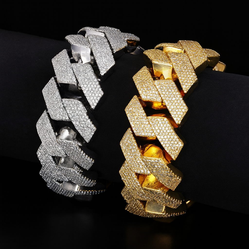 Iced Out Cuban Link Bracelet 25mm