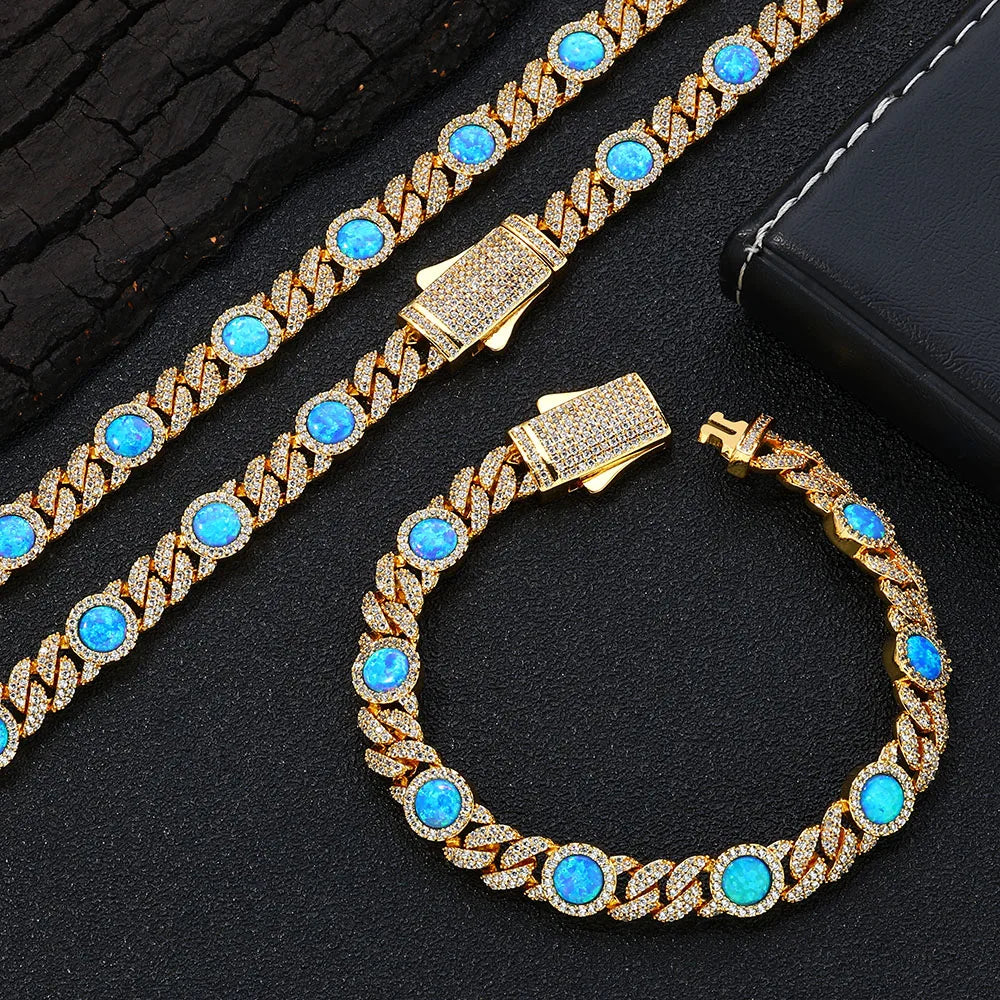 AZURA CUBAN – Blue Zircon Bracelet