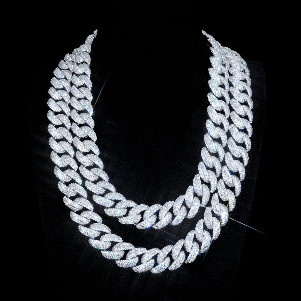 VORTEX CUBAN – 24mm Diamond Link Chain