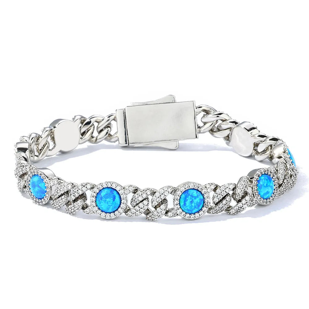 AZURA CUBAN – Blue Zircon Bracelet