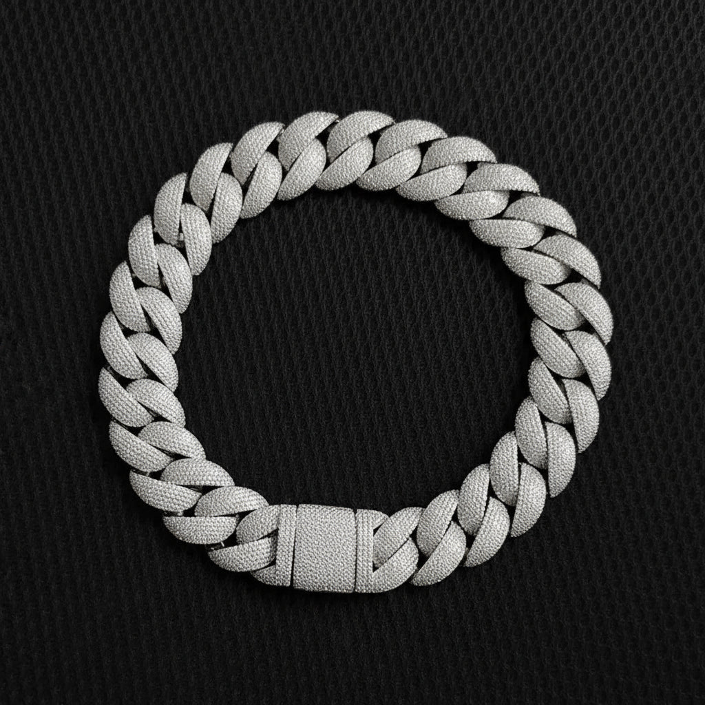 VORTEX CUBAN – 24mm Diamond Link Bracelet