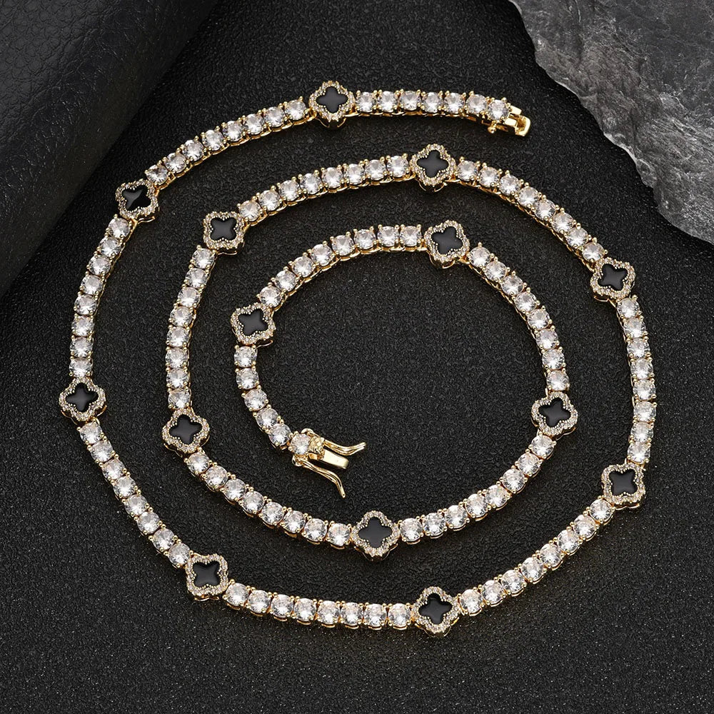 LUMINA TENNIS – Gold Zircon Chain
