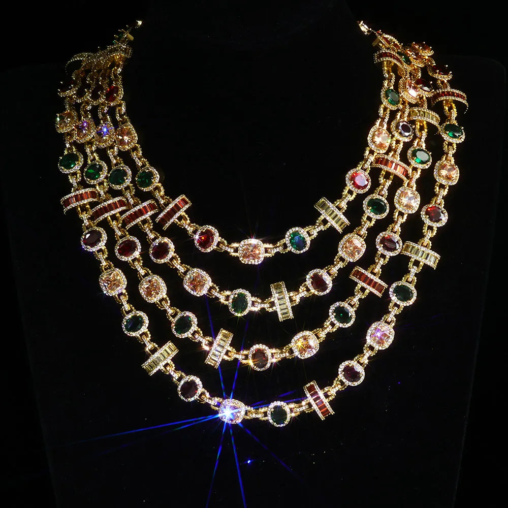 PECTRA TENNIS – Rainbow Zircon Chain