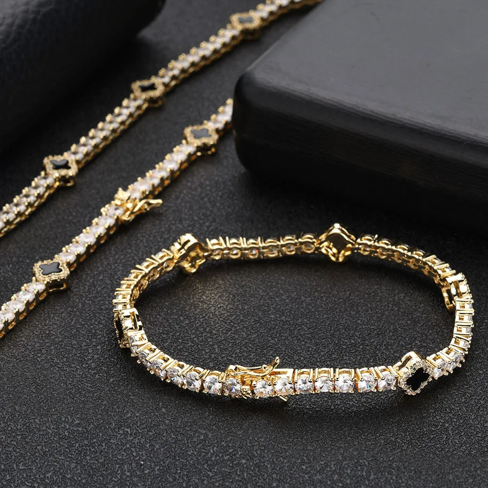 LUMINA TENNIS – Gold Zircon Bracelet