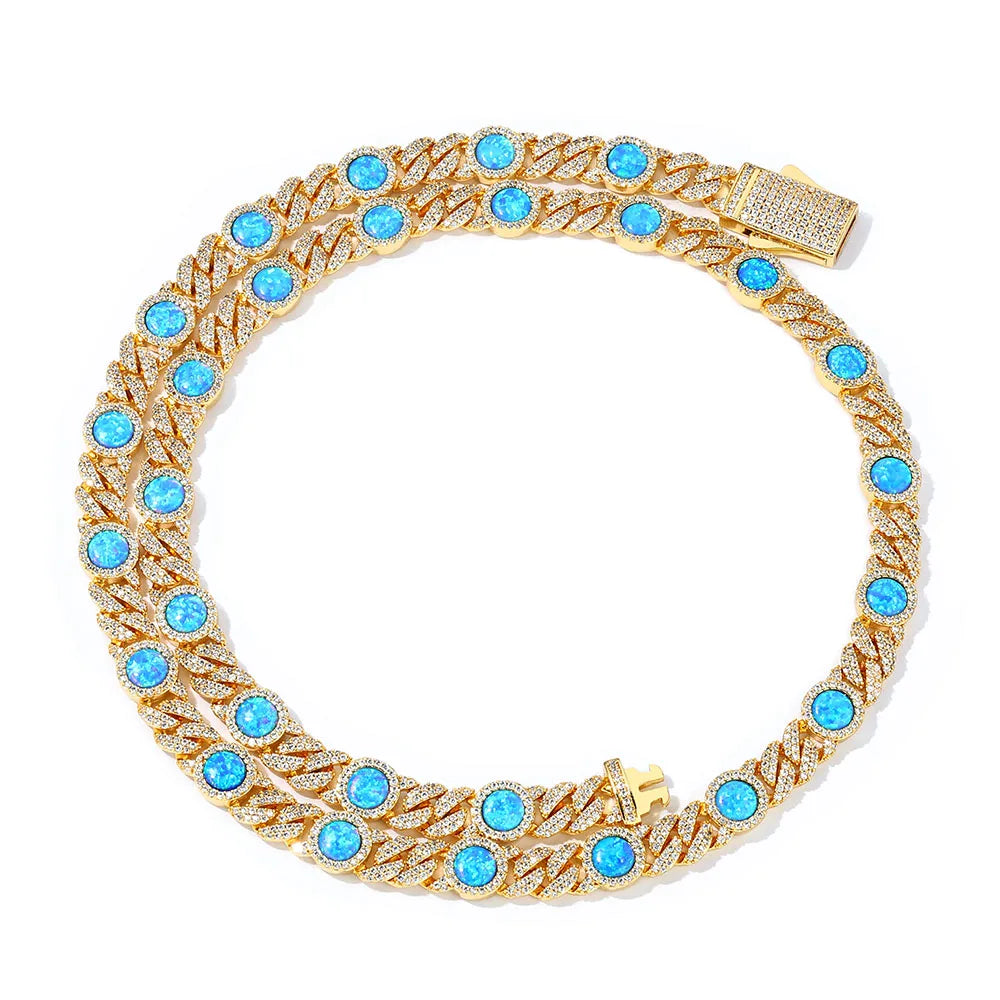 AZURA CUBAN – Blue Zircon Bracelet
