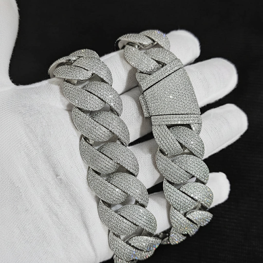 VORTEX CUBAN – 24mm Diamond Link Bracelet
