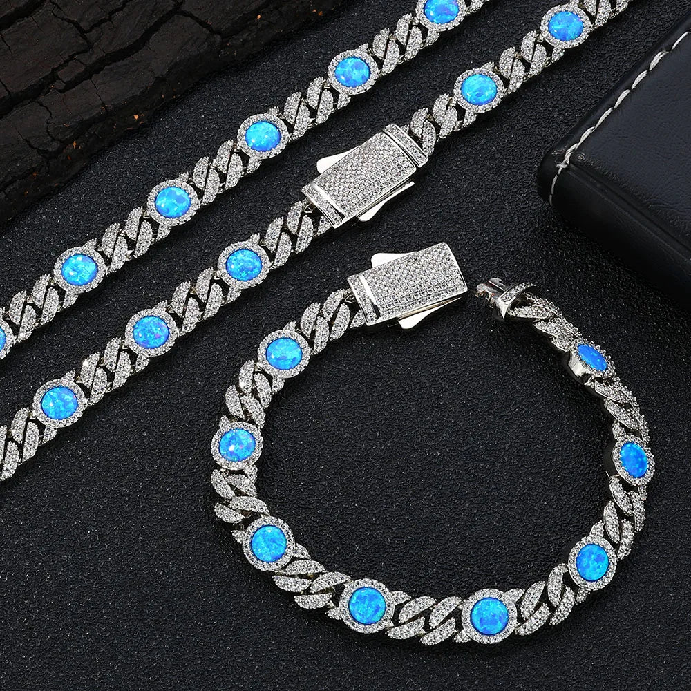 AZURA CUBAN – Blue Zircon Bracelet