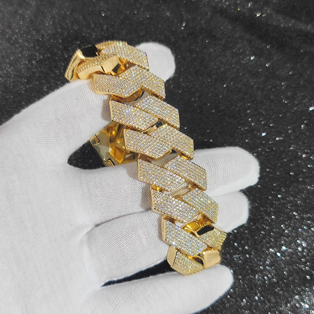 Iced Out Cuban Link Neclace 25mm