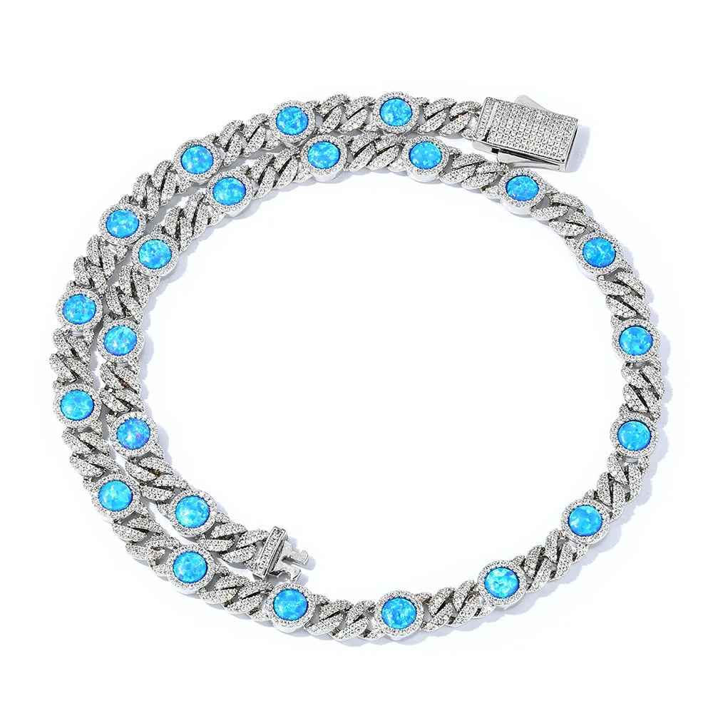 AZURA CUBAN – Blue Zircon Bracelet